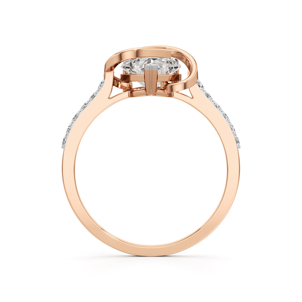 Eterna Heart Knot Diamond Ring