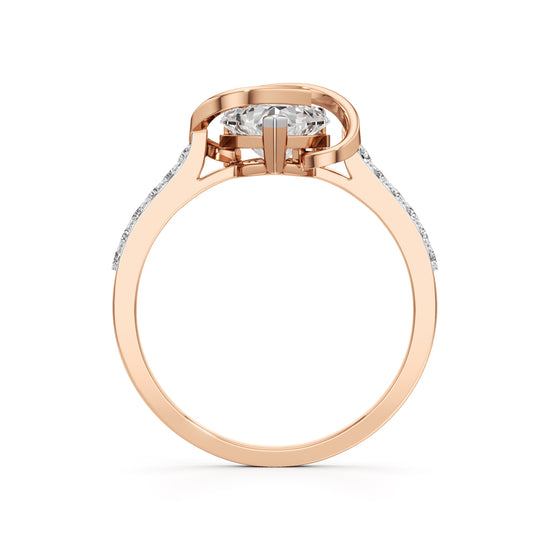 Eterna Heart Knot Diamond Ring
