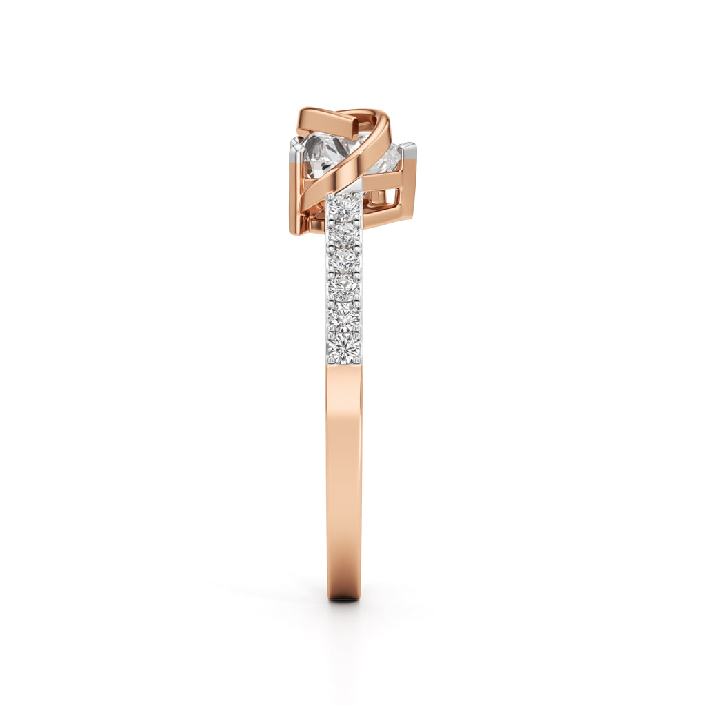 Eterna Heart Knot Diamond Ring