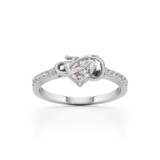 Eterna Heart Knot Diamond Ring