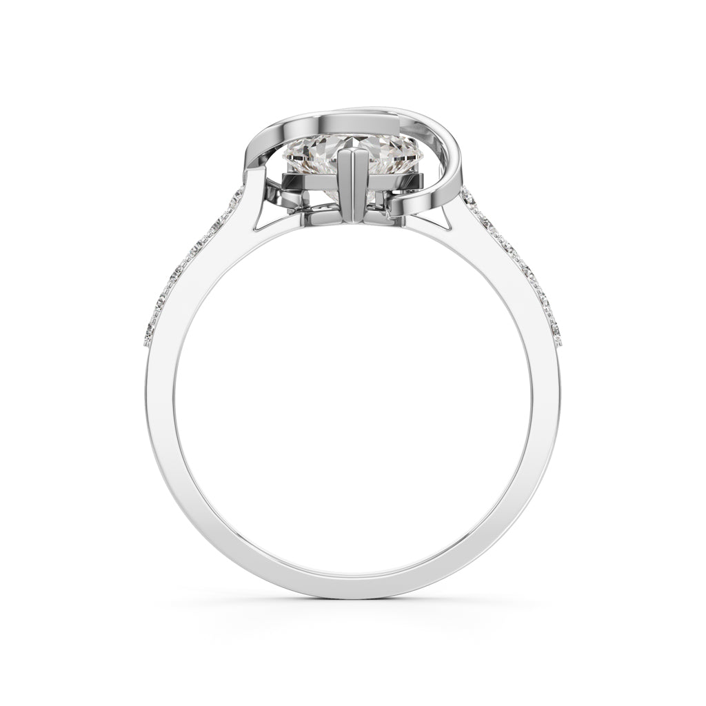 Eterna Heart Knot Diamond Ring