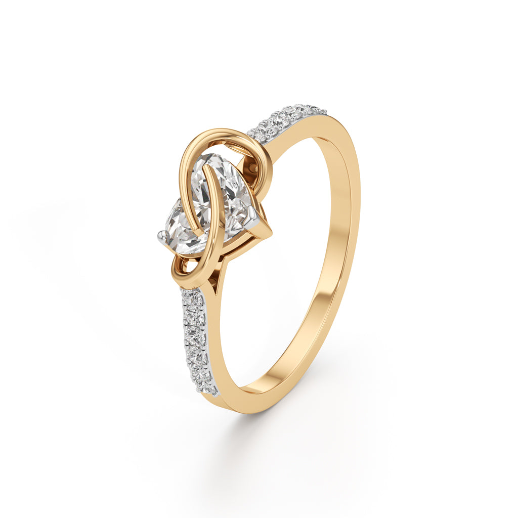 Eterna Heart Knot Diamond Ring