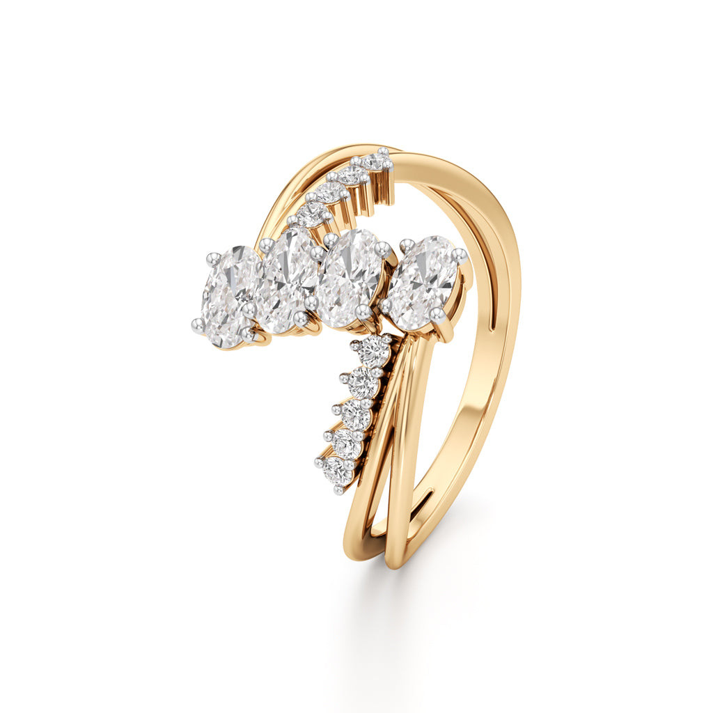 Celestial Cascade Diamond Ring