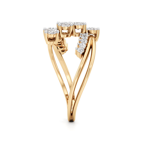Celestial Cascade Diamond Ring