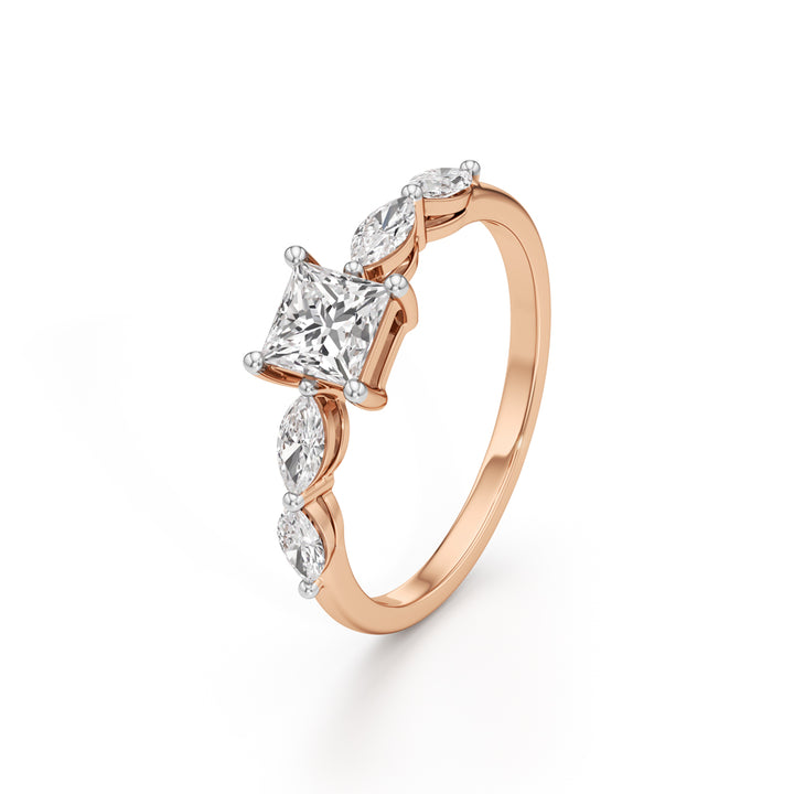 Radiant Royale Marquise Diamond Ring