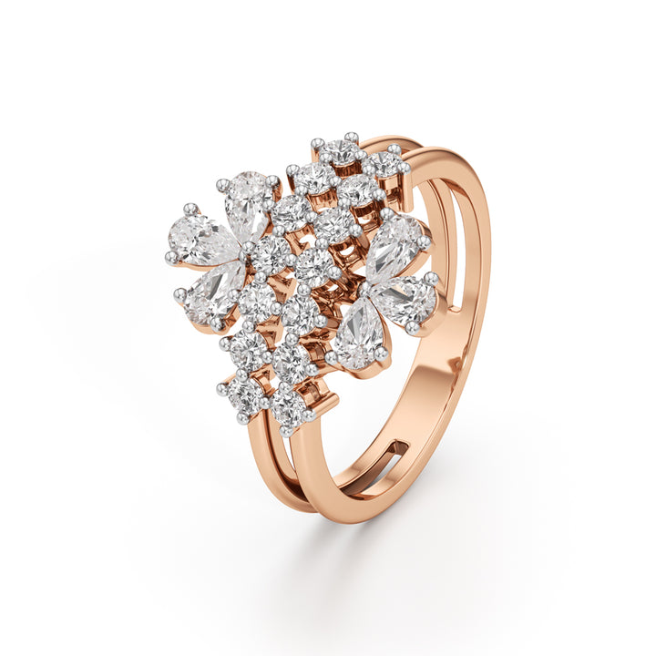 Majestic Bloom Diamond Statement Ring