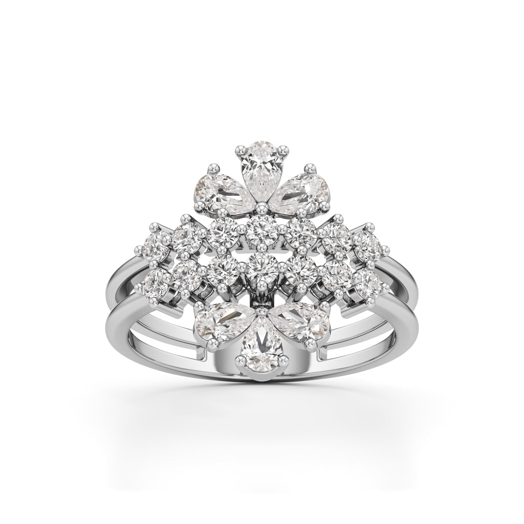 Majestic Bloom Diamond Statement Ring
