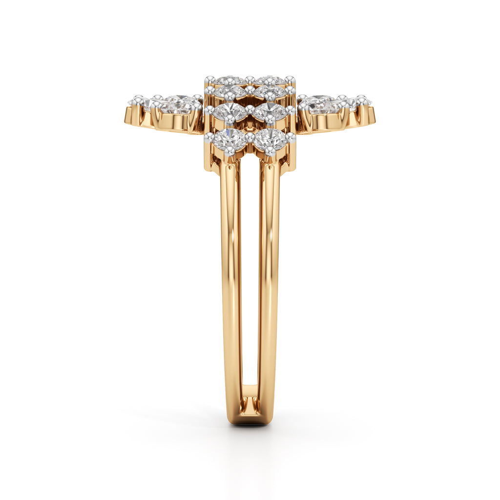 Majestic Bloom Diamond Statement Ring