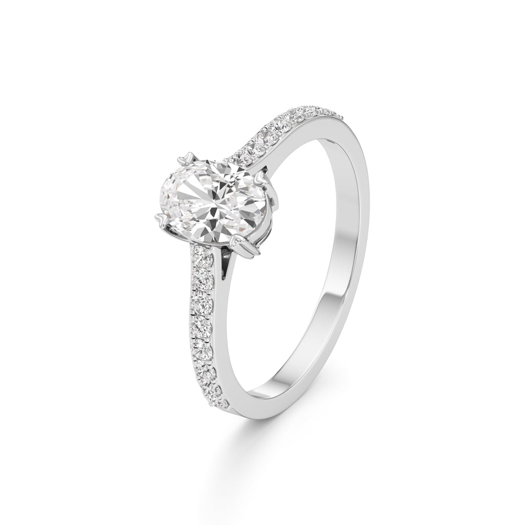 Oval Radiance Solitaire Ring