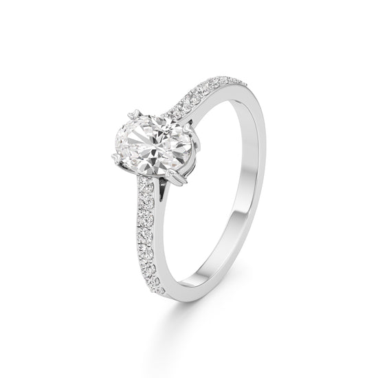 Oval Radiance Solitaire Ring