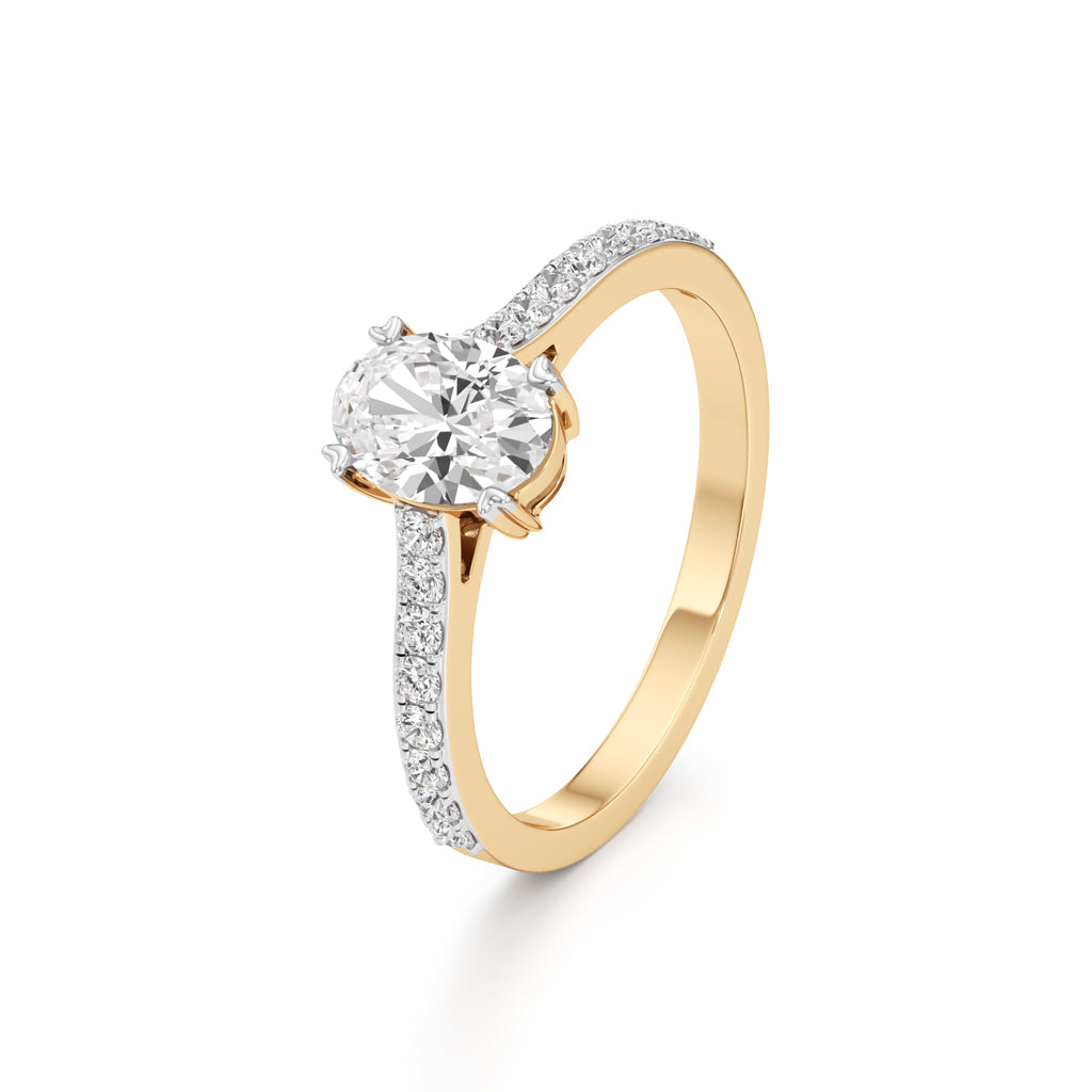 Oval Radiance Solitaire Ring