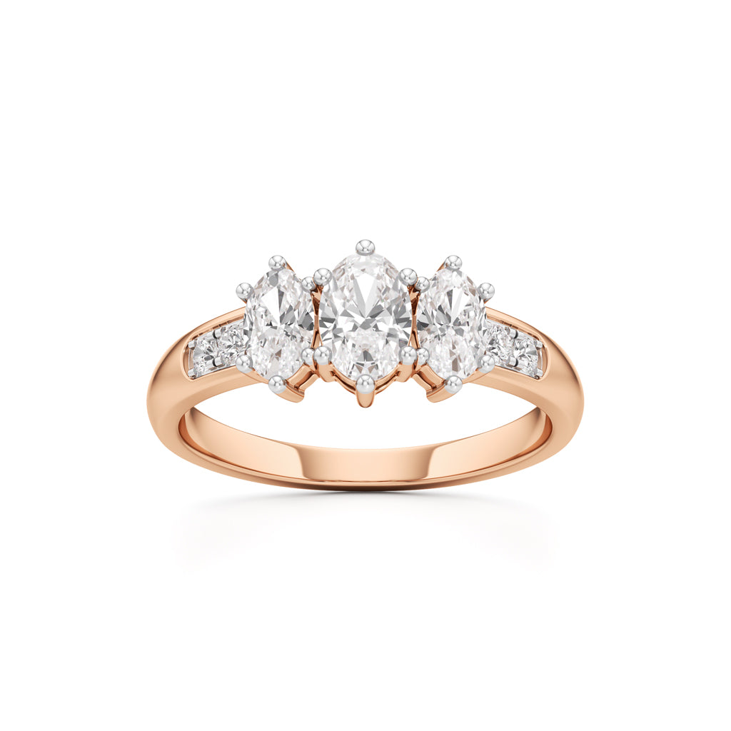 Eternal Embrace Three-Stone Ring
