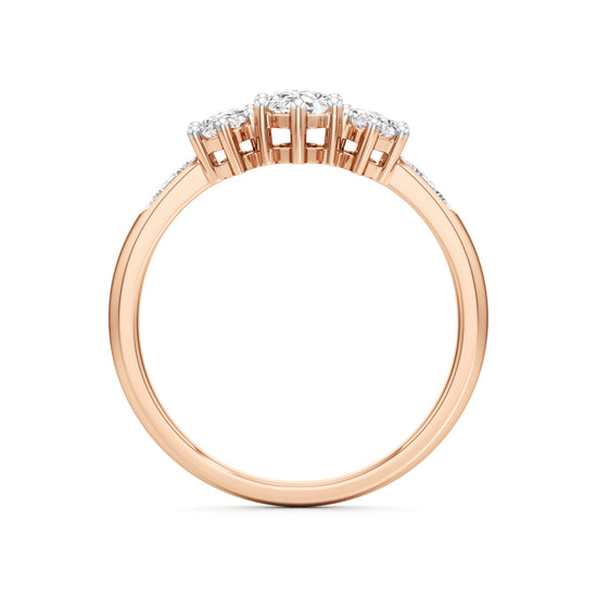 Eternal Embrace Three-Stone Ring