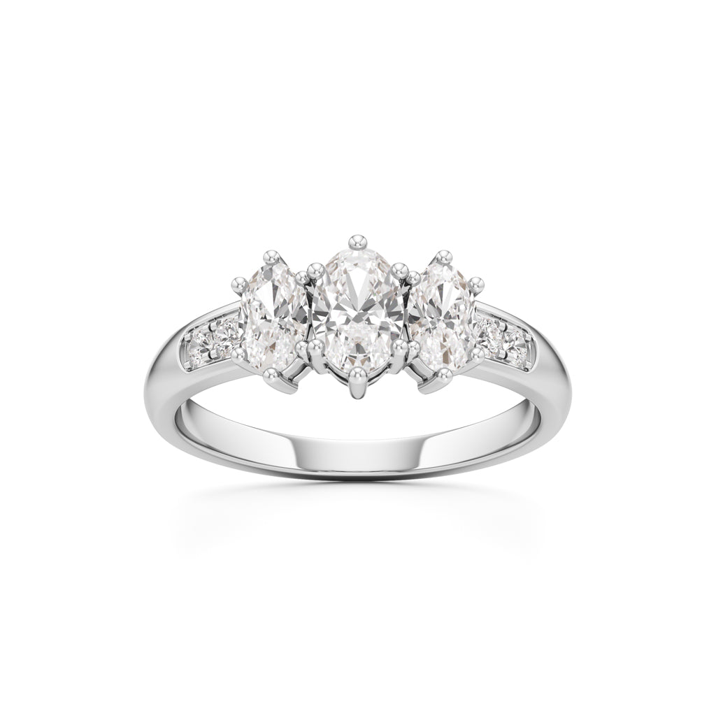Eternal Embrace Three-Stone Ring