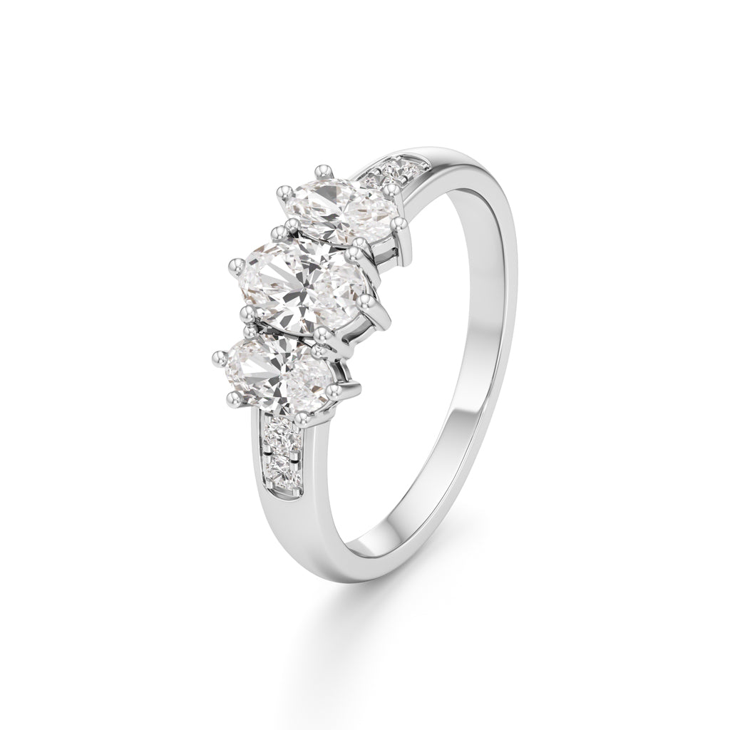 Eternal Embrace Three-Stone Ring