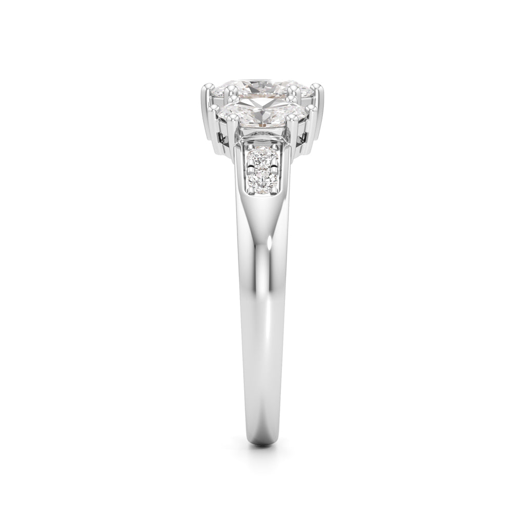 Eternal Embrace Three-Stone Ring