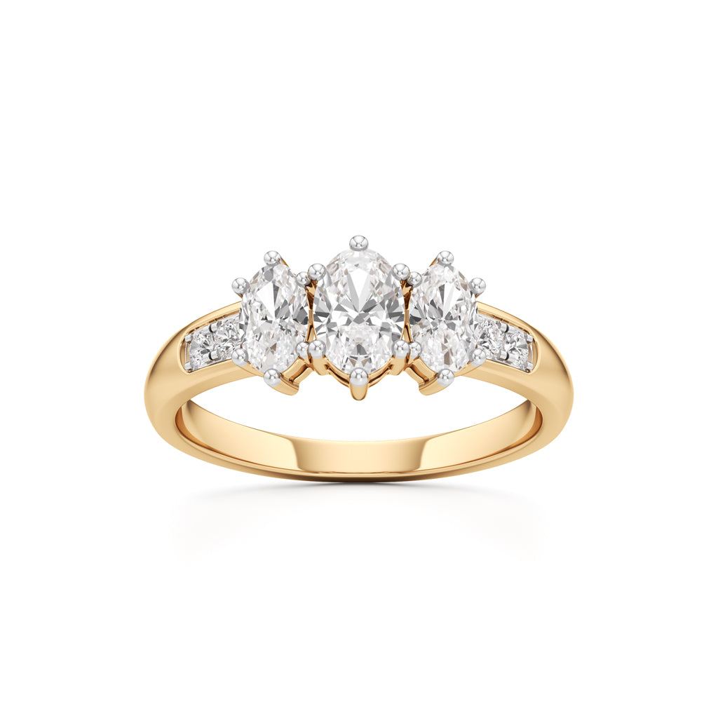 Eternal Embrace Three-Stone Ring
