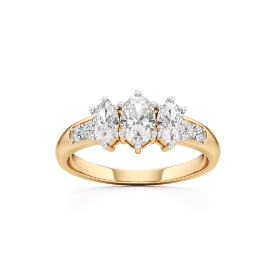 Eternal Embrace Three-Stone Ring