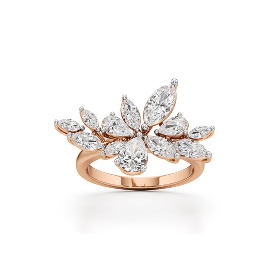 Golden Petal Mirage Ring