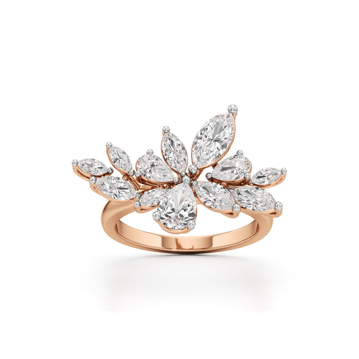 Golden Petal Mirage Ring