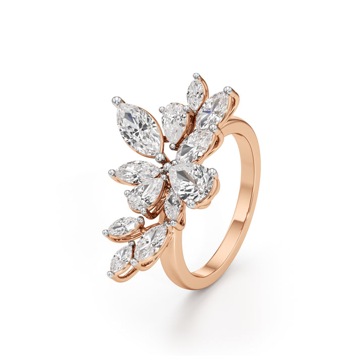 Golden Petal Mirage Ring