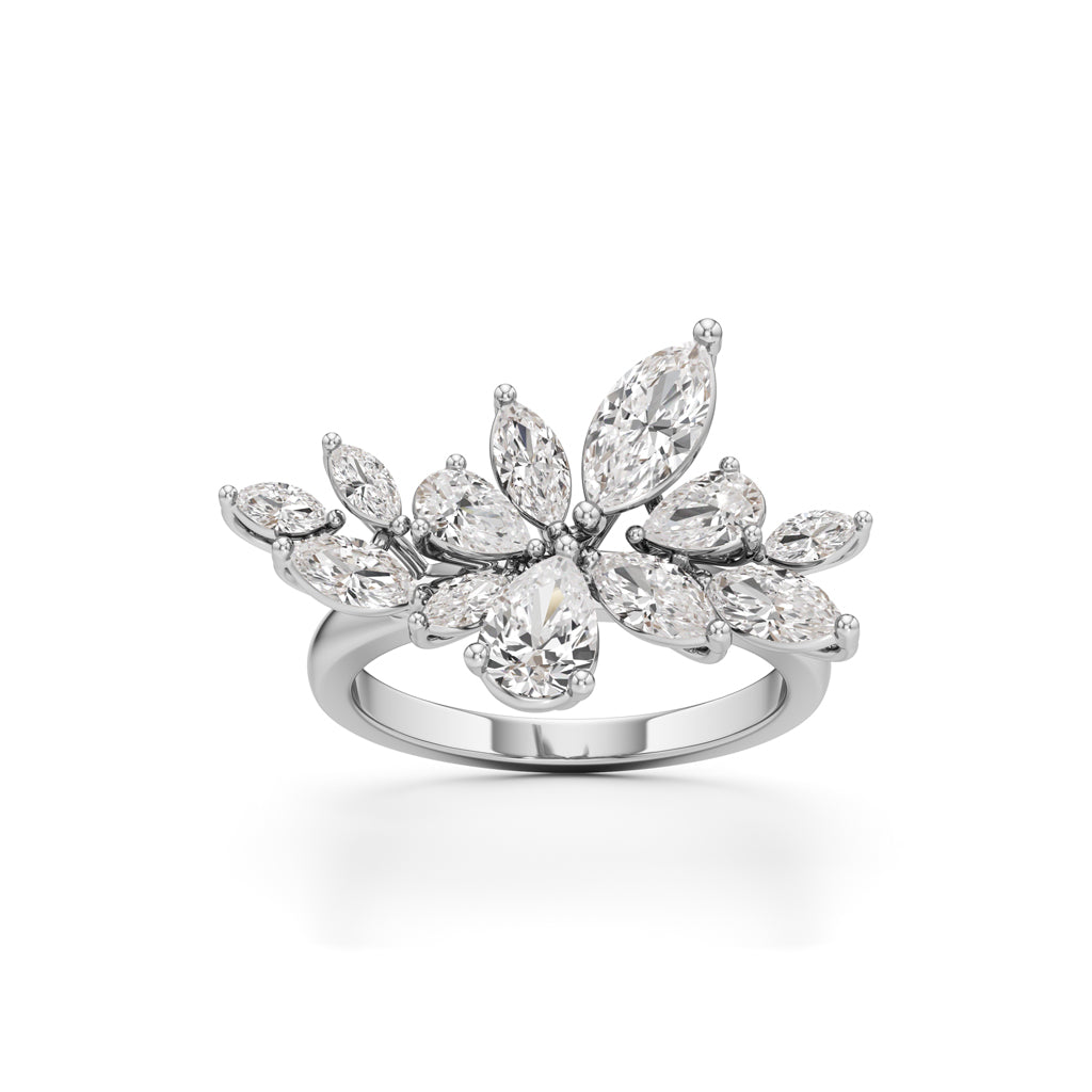 Golden Petal Mirage Ring