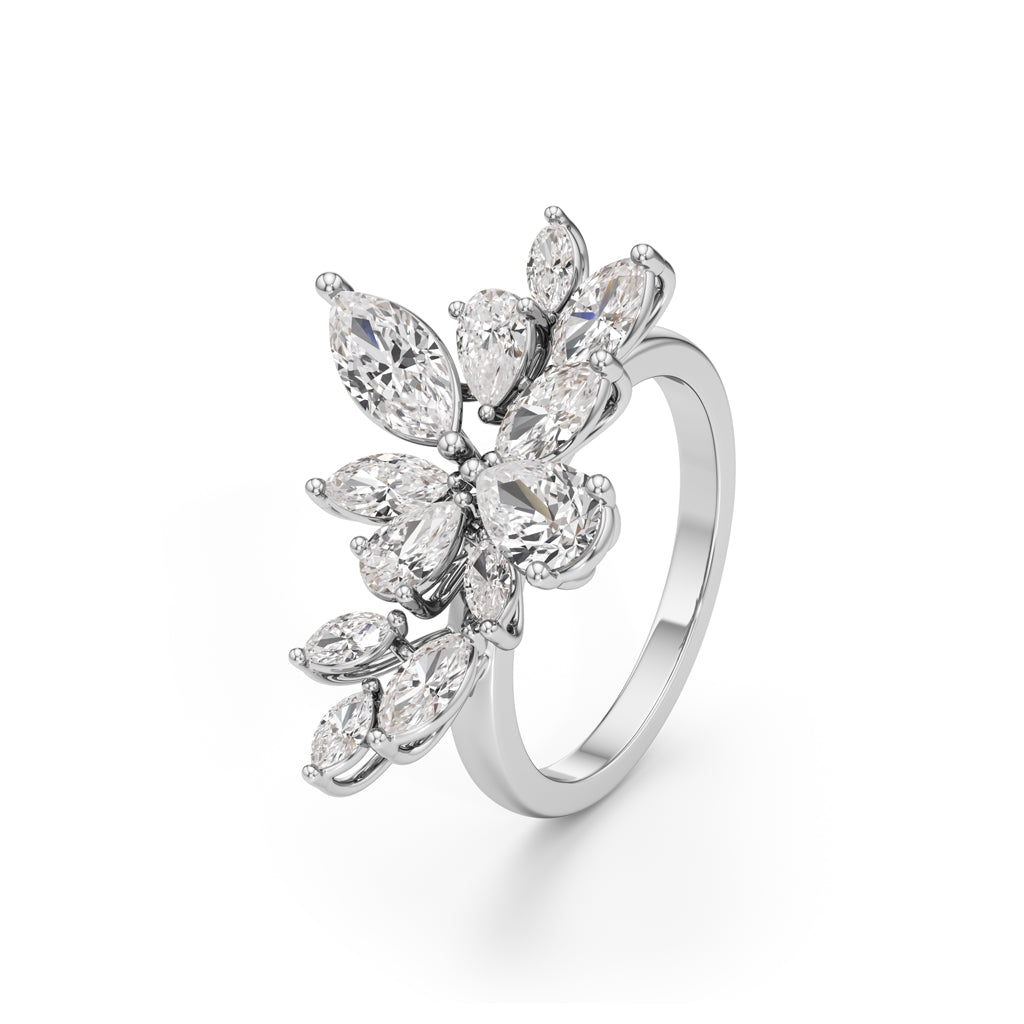 Golden Petal Mirage Ring