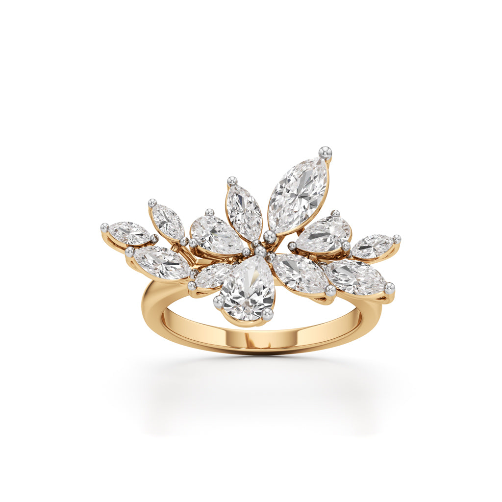 Golden Petal Mirage Ring