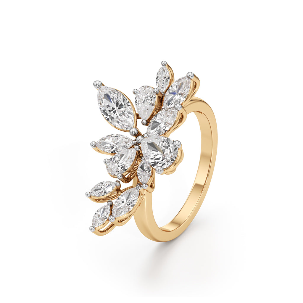Golden Petal Mirage Ring