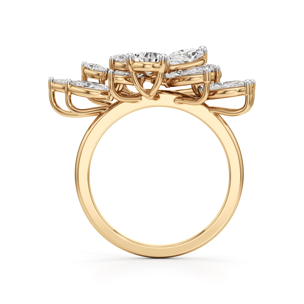 Golden Petal Mirage Ring