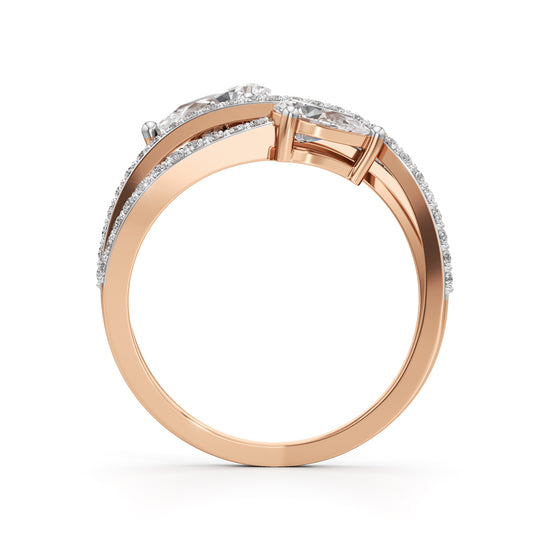 Celeste Dual-Pear Statement Ring