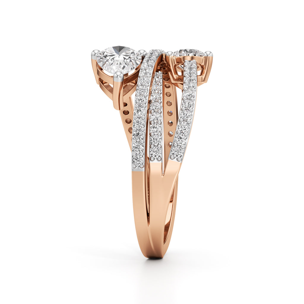 Celeste DualPear Statement Ring