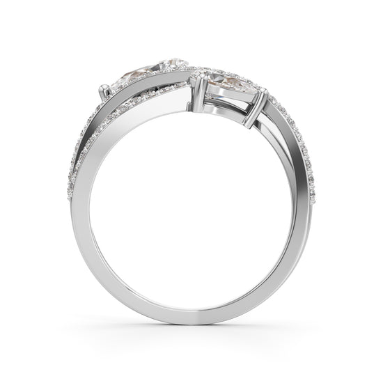 Celeste Dual-Pear Statement Ring