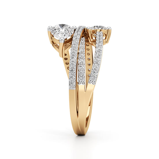 Celeste DualPear Statement Ring