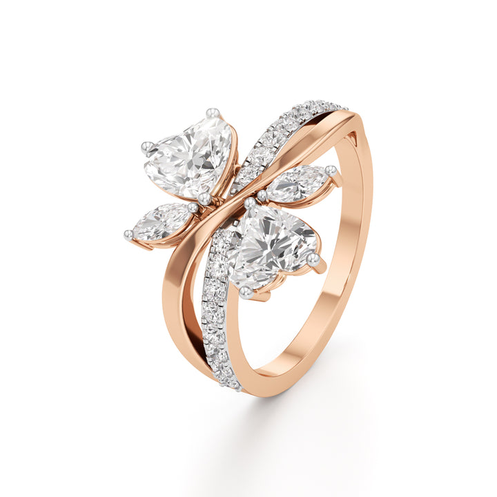 Liora Twist Floral Diamond Ring