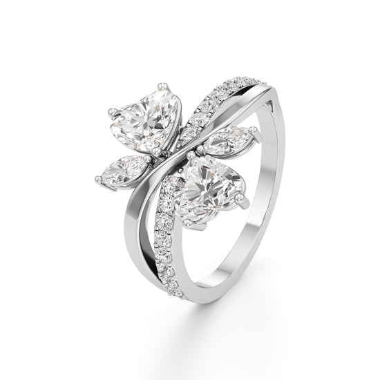 Liora Twist Floral Diamond Ring