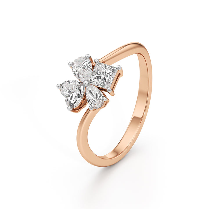 Golden Petal Whisper Ring