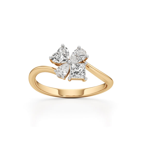 Golden Petal Whisper Ring