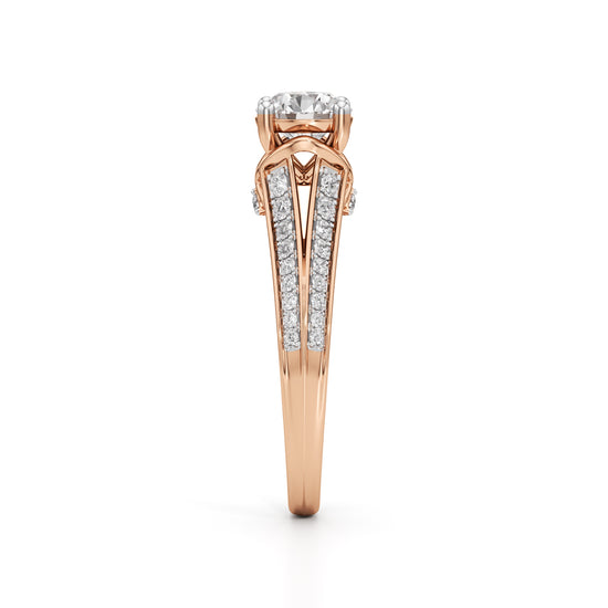 Split Shank Pave Engagement Ring