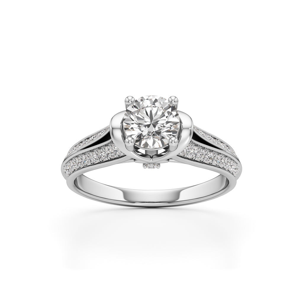 Split Shank Pave Engagement Ring