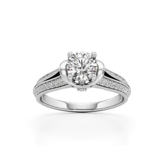 Split Shank Pave Engagement Ring