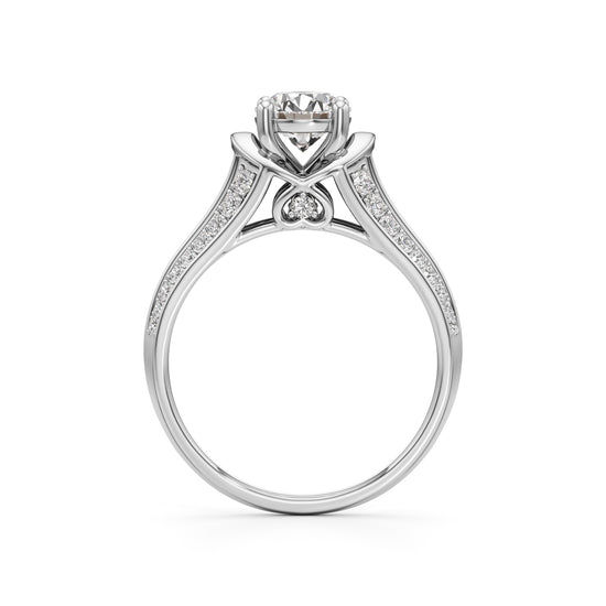 Split Shank Pave Engagement Ring