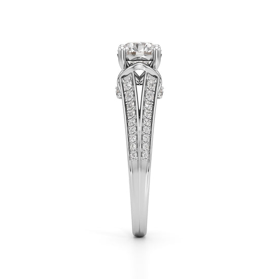Split Shank Pave Engagement Ring