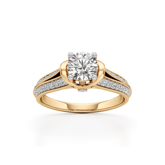 Split Shank Pave Engagement Ring