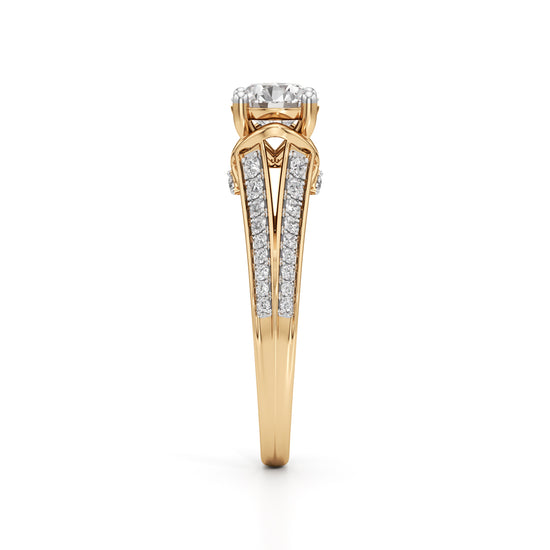 Split Shank Pave Engagement Ring