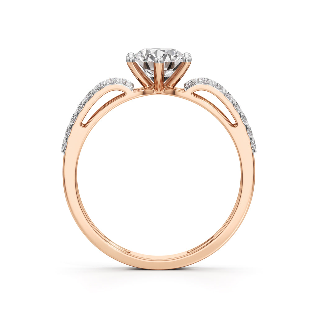 Triple Row Engagement Ring
