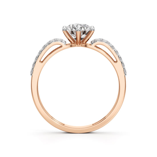 Triple Row Engagement Ring