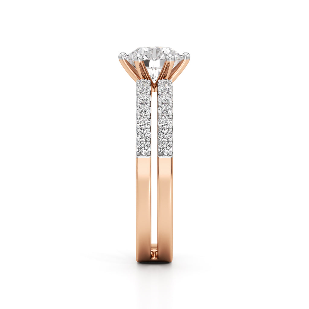 Triple Row Engagement Ring