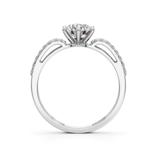 Triple Row Engagement Ring