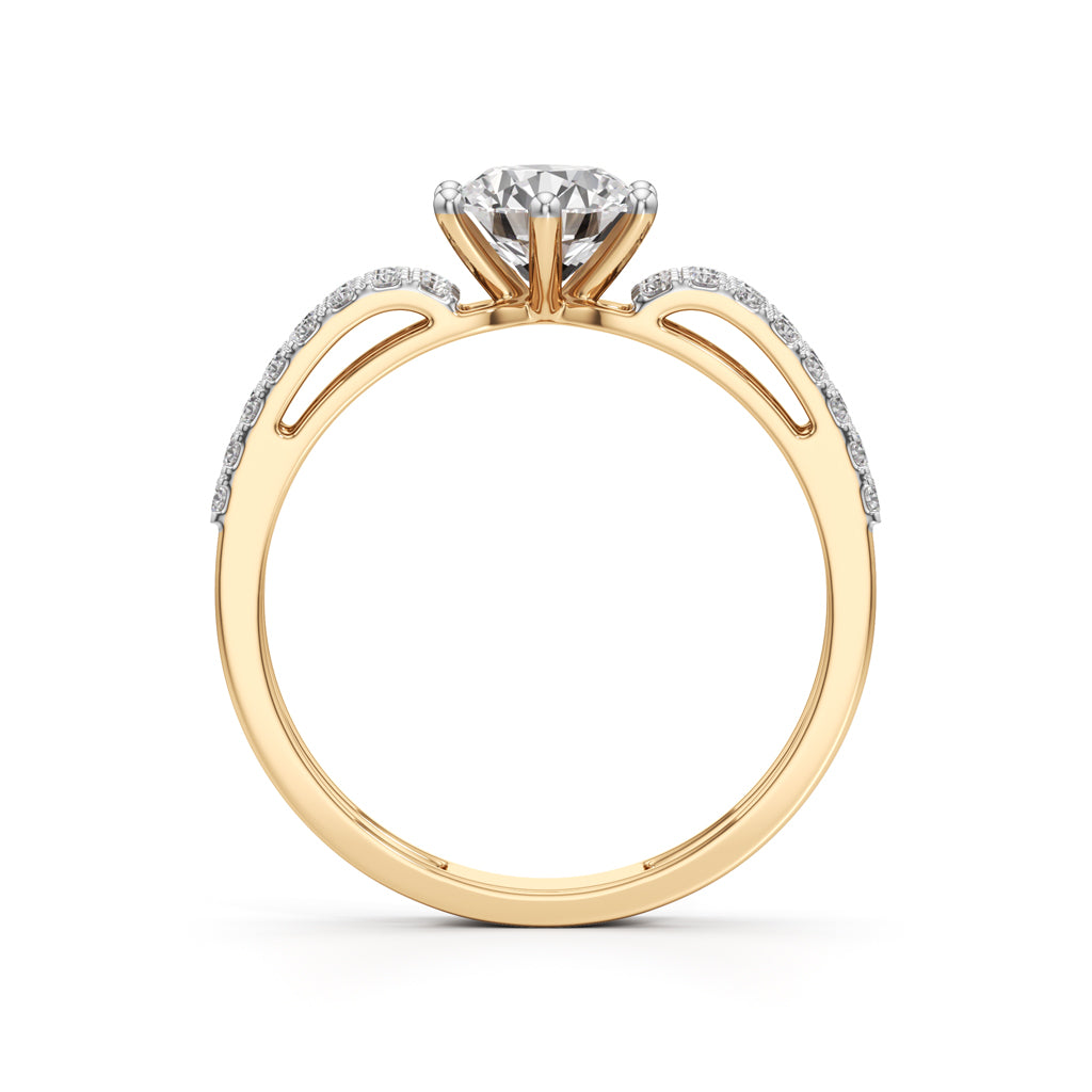 Triple Row Engagement Ring